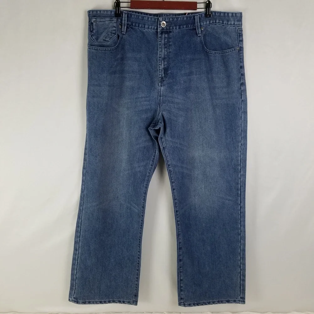 Ecko Unltd 72+‎ Jeans Mens 42x32 Blue Denim Loose Hip Hop Y2K Actual W42xL30 VTG